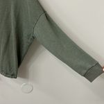 American Eagle Women's XS Boxy Relaxed Fit Tie Hem French Terry Green Photo 1