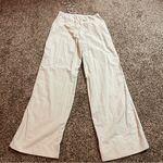 ZARA Cream Wide-Leg Pants Photo 6