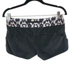 Lululemon Womens Speed Shorts Lined Geometric Black White Purple 6 Photo 1