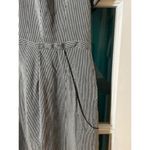 J. CREW FACTORY Gray Grey Career Short Cap Sleeve Stripe Cotton Silk Dress 14 Photo 4