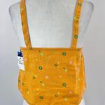 Abound New  Floral Print Linen Blend Square Neck Cropped Tank Top Orange Photo 6