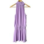 Amanda Uprichard Amanda‎ Uprichard Kimmie Smocked Sleeveless Mini Dress Lilac Purple, Size XS Photo 9