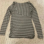 Liz Lange  Maternity grey striped shirt,‎ size small Photo 2