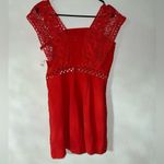 Willow & Clay NWT-- poppy color- Crochet Strap Romper- size small Photo 4