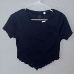 PacSun Black Short Sleeve Women's Top Photo 0