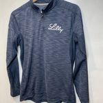 Elevate Womens Blue Pullover Shirt Size Medium Long Sleeve Activewear Photo 3