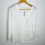 Vetta Women's White Sheer The Reversible Minimal Blouse Size Small S NWT Capsule Photo 3