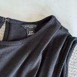 Ann Taylor  Petite Black Sleeveless Crew Neck Blouse Gathered Shoulder Sz XSP Photo 3
