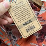 Natural Life  Rebecca Tiered Shirt Dress Rust Floral Midi Dress Size M Photo 6