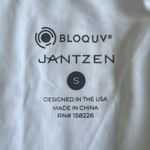 Jantzen Bloquv X  Swimsuit Small Zip Front Long Sleeve One Piece Blue Padded New Photo 4