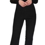 Moschino JEANS Wide Leg Black Trousers Pant with Leather Waistband Size 14 Photo 0