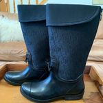 Stuart Weitzman  Tall Black Rain Boots Photo 0