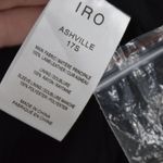 IRO Ashville Lamb Leather Moto Jacket Gray Women's 36 S Cropped Biker Zip Sleeve Photo 9