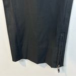 Theory  Coated Black Trouser Dress Pants w/ Zipper Ankles Size 10 Photo 7