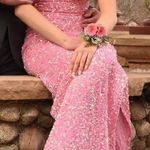 Lissy Velvet Sequin Maxi Dress Pink  Photo 1