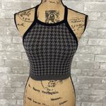 Colsie Houndstooth Sports Bra Gray Size XS Photo 0