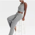 AUDEN Knit Set Gray Ribbed Loungewear Medium Photo 2