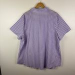 Woman Within  Lavender Gingham‎ Button Down Shirt Size 1X (22/24) Lightweight Photo 2