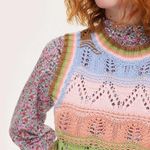 ZARA Multicolor Crochet Knit Cropped Sweater Vest Top S,M Photo 3