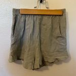 Casual Shorts Sage Green Gray Ruffle Hem Photo 1