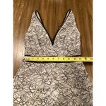 Nicholas Revolve  Azalia Lace plunge Trumpet glam Midi Dress Grey Black V Neck 0 Photo 10