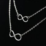 Two Layer Silver Infinity Necklace Photo 2