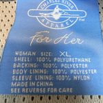 Charles River Apparel Hooded Waterproof Rain Jacket – Women's XL Navy Blue Polyurethane Monogram Photo 5