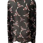 Wrangler  Cow Bull Skull Sheer Bell Sleeve Blouse Photo 1