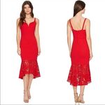 Aidan Mattox Red Mermaid Lace cocktail dress Photo 1