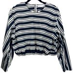 ZARA ‎ Trafaluc Collection Long Sleeve Striped Crop Top Blouse Size Medium Photo 0
