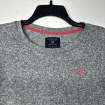 U.S. Polo Assn. Womens Heather Gray Sweater with Stripe Hem  - Size  Medium Photo 7