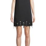 Badgley Mischka  Black Fringe‎ Dress Size 4 Photo 0