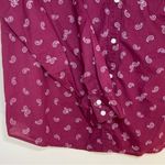 st. john's bay St. John’s Bay | Burgundy Paisley Print Button Down Top | PXL Photo 4
