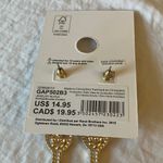 Gap : Pearl/ Gold Tone Champagne Glass Earrings- New Years Photo 2