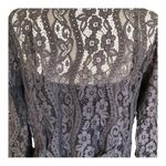 Lovestitch  NWT Romantic Love Letter Dark Gray Feminine Lace Mini Dress Medium Photo 6