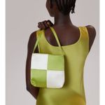 Whistles X Hai Silk Vera Bag in Green & Cream Photo 6