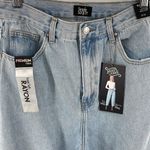 Simple Society  High waist rise balloon jean jeans roll cuff NEW NWT light wash Photo 4