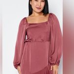 Sadie & Sage long sleeve Mini Dress with square neckline size medium Pink Photo 0