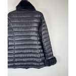 Via Spiga Womens Jacket Black Down Waterfowl Puffer Full Zip Quilted Outdoor XS Photo 8