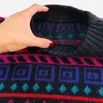 Awesome Bright Bold Neon Colorful Knit Sweater Multiple Size M Photo 1
