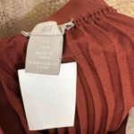 H&M Copper Satin Pleated Accordion Midi Skirt NWT Size 4 Small Photo 2