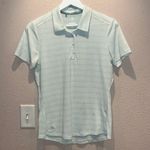Adidas Golf Women’s Polo Shirt Size Small Green Aqua Dots Photo 1