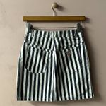 Guess Vintage  Black & White Washed Striped Denim Mini Skirt Size S EUC Photo 8