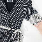 Anthropologie Maeve Breanna Polka Dot Wrap Midi Dress Black White Size 4 Photo 5