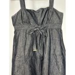 Guess  Jeans Women's Size Large Dark Denim Sleeveless A-Line Summer Dress Pockets Photo 1
