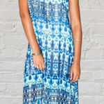 Show Me Your Mumu Erlyn Dress Size XS Blue Maxi Halter Photo 0