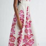 Farm Rio  Flowerful Birds Plunge Cotton Sundress, Size Large, $265 Photo 2