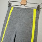 Zyia  active heather gray yellow neon striped full length athletic leggings size Photo 7
