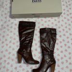 Bordeaux Bass Shoes Bass  Brown Knee High Heel Boots Size 7 Photo 0