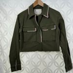 Anthropologie  Pilcro Embroidered Utility Cropped Jacket Size XS‎ NWT Photo 5